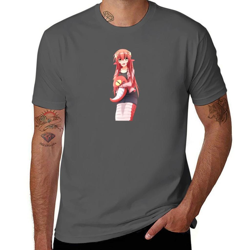 Футболка Monster Musume Miia с винтажным принтом, футболка с круглым вырезом