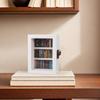 Shake Away Anxiety Bookshelf Figurine Wooden Miniature Book Nook Decoration Mini Pocket Bookcase Bookshelf Insert Ornament Book Lovers Gift