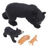 Фигурки жизненного цикла черного медведя Набор игрушек Модель цикла роста биологического животного Игрушка для обучения