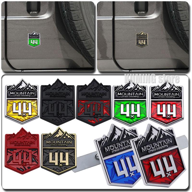 3D Metal 4X4 Mountain Cross Country Badge Auto 4WD Emblem Car Stickers Styling Decals Accessories