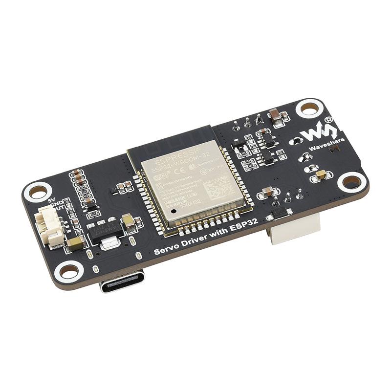 ESP32 Servo Driver Board with UART, WiFi/Bluetooth 5.0 Control for 6-12V Systems.
