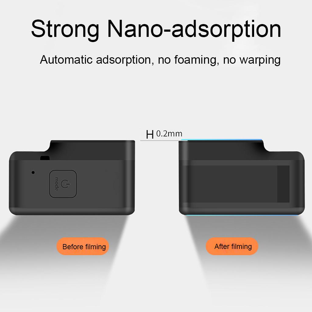 Soft Silicone Protective Housing Cover Case+Tempered Film for Go-pro 8 Black