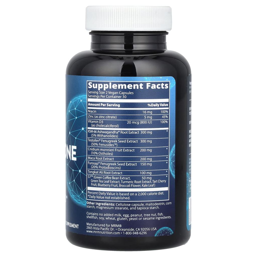 Тестостерон Снова, Усилитель Энергии и Либидо, 60 Вегетарианских Капсул