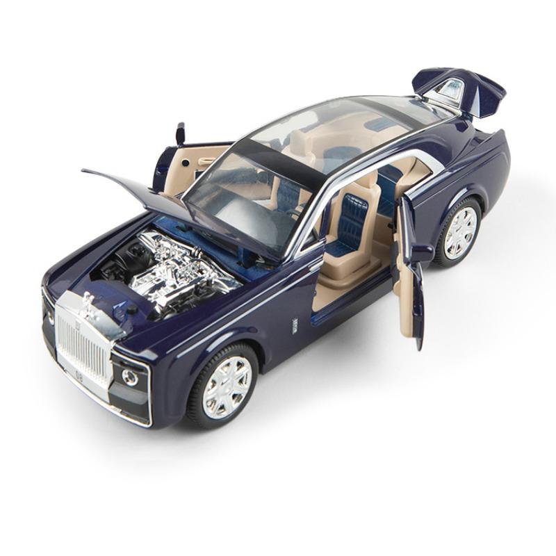 1/24 литой игрушечный автомобиль Rolls Royce Phantom модель автомобиля колеса литые звук свет инерционный автомобиль детский игрушечный автомобиль рождественский подарок