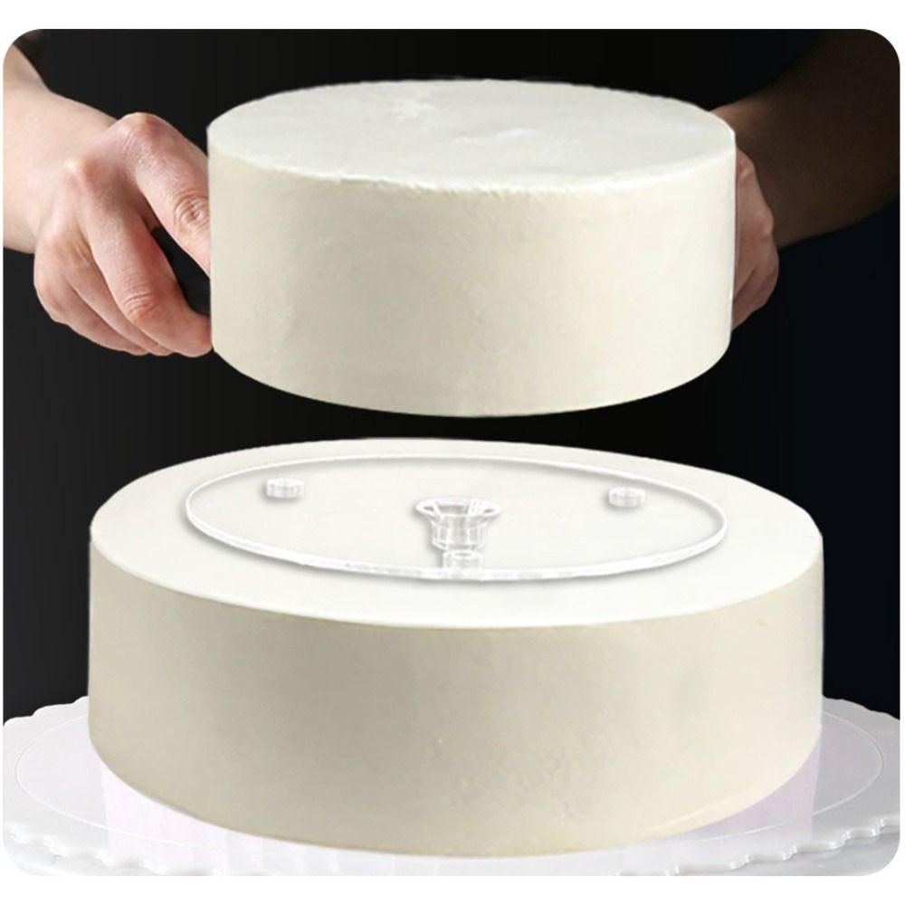 Plastic Multi-layer Cake Stand Transparent Round Cake Board Cake Dowel Rods Set Cake Tier Support