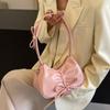 Bowknot Balletcore Bow Handbag Korean Style PU Leather Hobo Bag Bow Tie Shoulder Bag  Streetwear