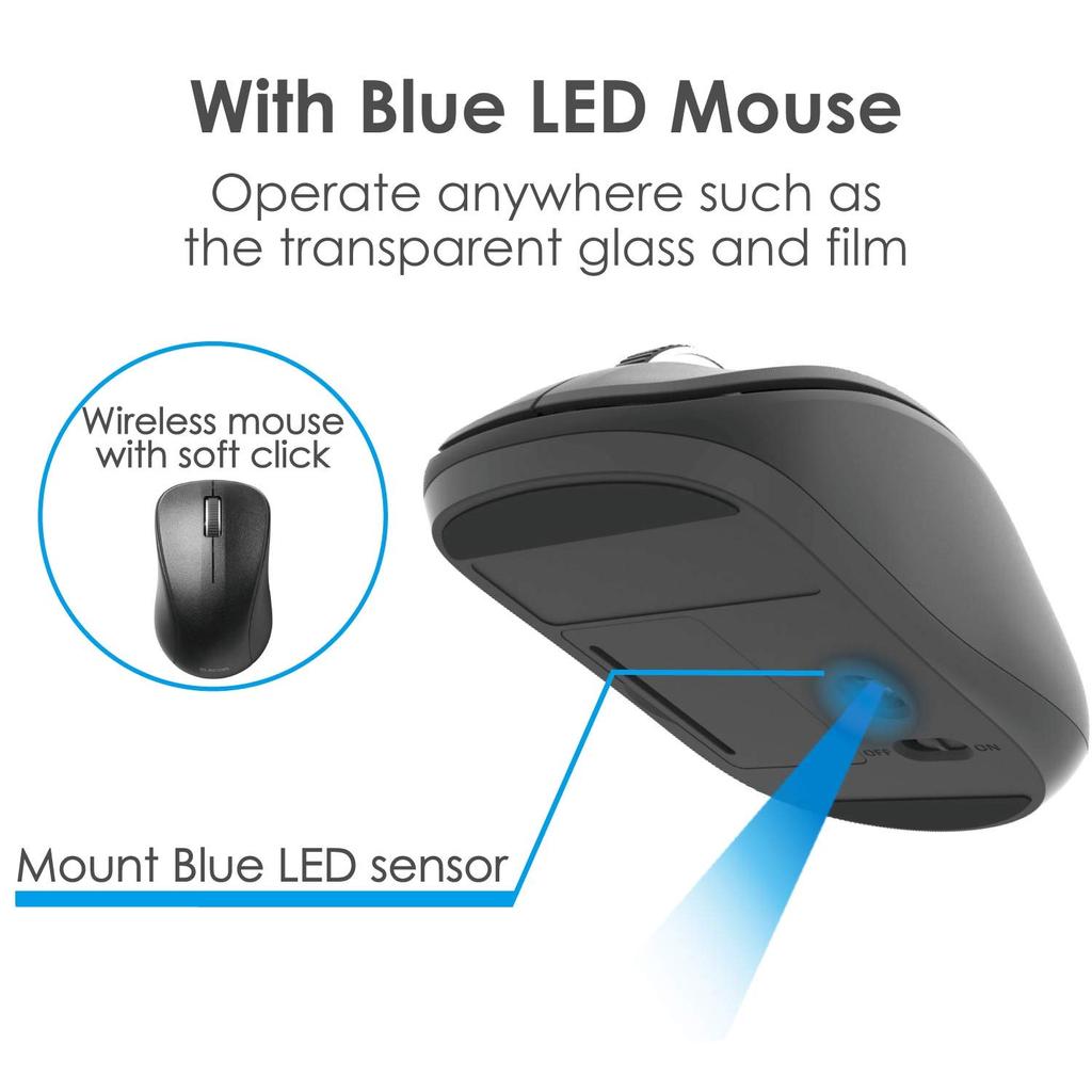 Elecom Keyboard Wireless Membrane Thin Compact Keyboard with Mouse Black (Receiver Included) TK-FDM109MBK