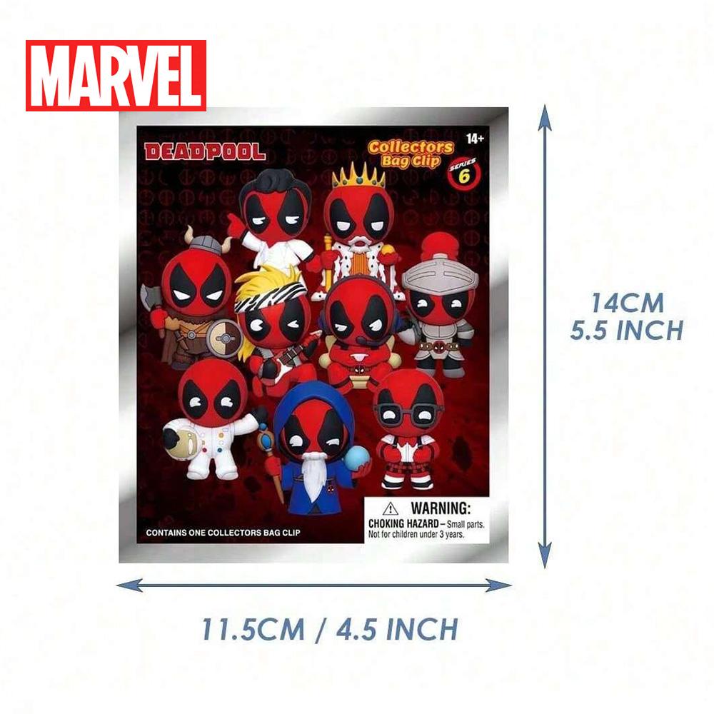 1 шт. Официально лицензированная 3D фигурка Дэдпула из Marvel, случайный брелок-подвеска, фигурка из аниме, брелок для ключей, рюкзак для коллекционера аниме Kering