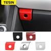 TESIN Car Passenger Co-driver Side Storage Box Switch Button Cover Trim Styling Decoration Sticker For Ford Mustang 2015-