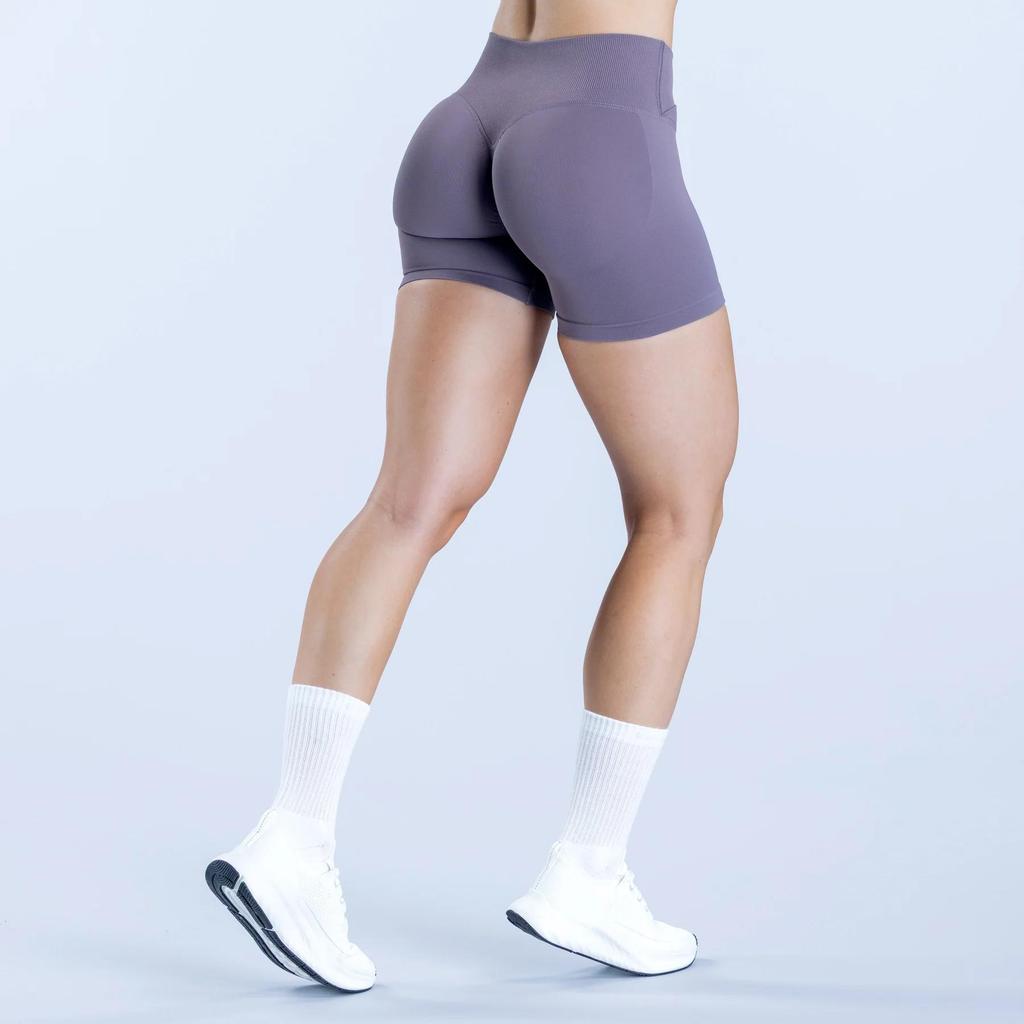 High-Waist Tummy Control Yoga Shorts - Elastic, Hip-Lifting, Nylon for Running & Fitness