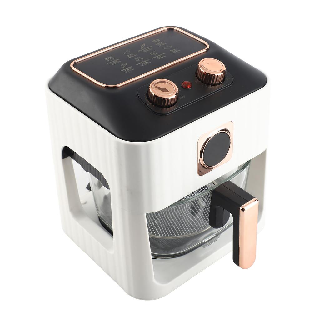 1000W Electric Air Cooker Visual Cooking Window Large Capacity Compact Hot Frying Oven Fryer for