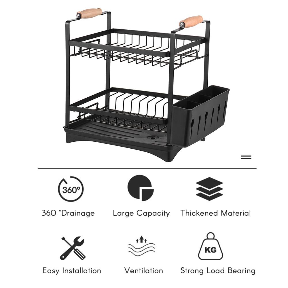 Полка для сушки посуды Набор сушилок для посуды Трехъярусные полки для посуды со съемной сушилкой Полка для палочек для еды Чаша