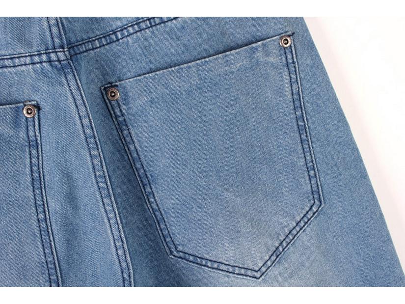 Мужские джинсы большого размера светло-голубые для скейтбординга в стиле хип-хоп