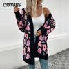 Осенние и зимние женские свитера, повседневный удобный кардиган с длинным рукавом, свитер