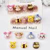 20Pcs Resin Mini Cartoon Cat Bee Bear Tiger Flatback Rhinestones For Nail Art DIY Crafts Scrapbook Decorations Micro Figurines