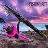 Telescopic Fishing Rod and Reel Combos Carbon Fiber 2.1m-3.0m with 12BB Fishing Reel Outdoor Sports