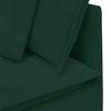 Modular Sofa with Cushions Velvet Dark Green