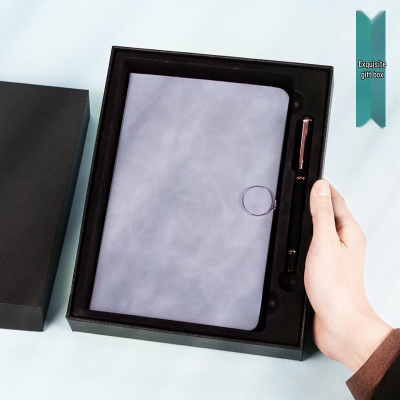 Простой бизнес-дневник формата А5 с круглой пряжкой: Толстый тетрадь на пружине с возможностью нанесения индивидуального логотипа