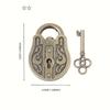 Vintage Alloy Puzzle Lock with Key - Antique Padlock Brain Teaser Magic Trick - Ideal for Christmas, Halloween, Easter, Hanukkah