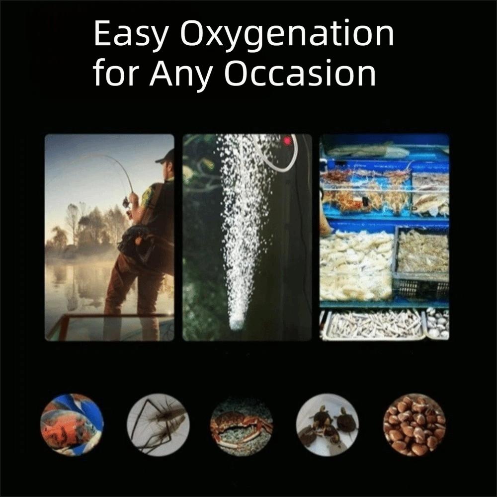 Mini Fish Tank Oxygen Pump Efficient USB Oxygenator Portable Aquarium Aerator Fish Farming