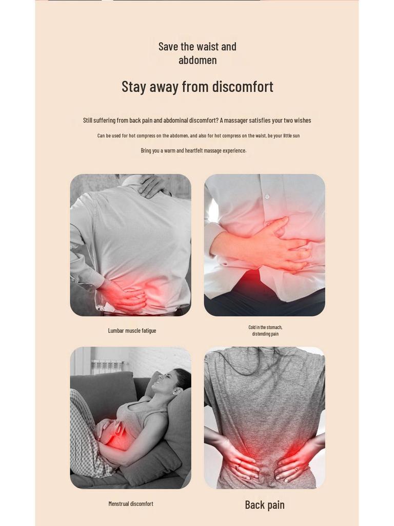 EMS Пульсовый Массажер для Живота с Подогревом и Пояс