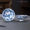 Retro Chinese Ceramic Tea Set Tea Set Small Tea Cup Single Cup Blue and White Porcelain Cup Chazhan Personal Cup Bowl Master Cup