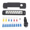 12 Terminal Waterproof Black Power Distribution Block Kit for Vehicles Tractors UTVs ATVs Trucks