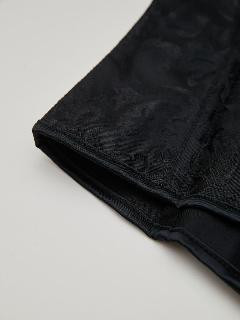 Rose Beauty A Jacquard Grommet Lace Up Back Halter Neck Corset Without Blouse