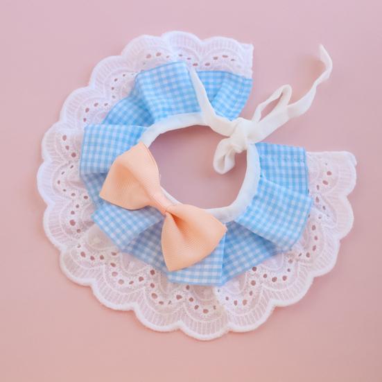 Нагрудник для домашних животных, кружевная отделка, моющийся, приятный для кожи, износостойкий, устойчивый к выцветанию, удобный в носке полиэстер