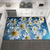 1 шт., напольный коврик с узором в виде маленьких ромашек, современный кухонный полиэстеровый ковер, нескользящий, цветной, для дома, ванной комнаты, спальни, гостиной, декора