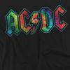 AC/DC Мужская футболка с логотипом тай-дай