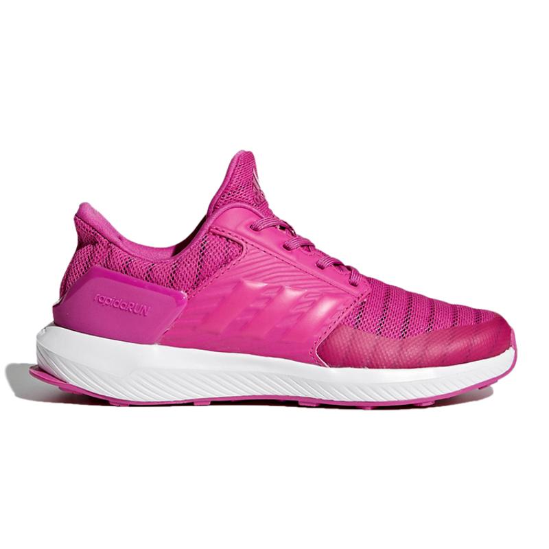 adidas Rapidarun Wide K Износостойкие Дышащие Низкие Детские Беговые Кроссовки Розово-Красные Детские Кроссовки CQ1748