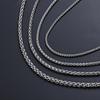 Choker Punk Gothic Cool Heavy Link Stainless Steel Necklace Braided Wheat Chain Metal Collar