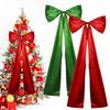 Christmas Tree Topper Bow Large Tree Topper Satin Bow Decoration for Home Wedding Birthday Party Holiday Decor