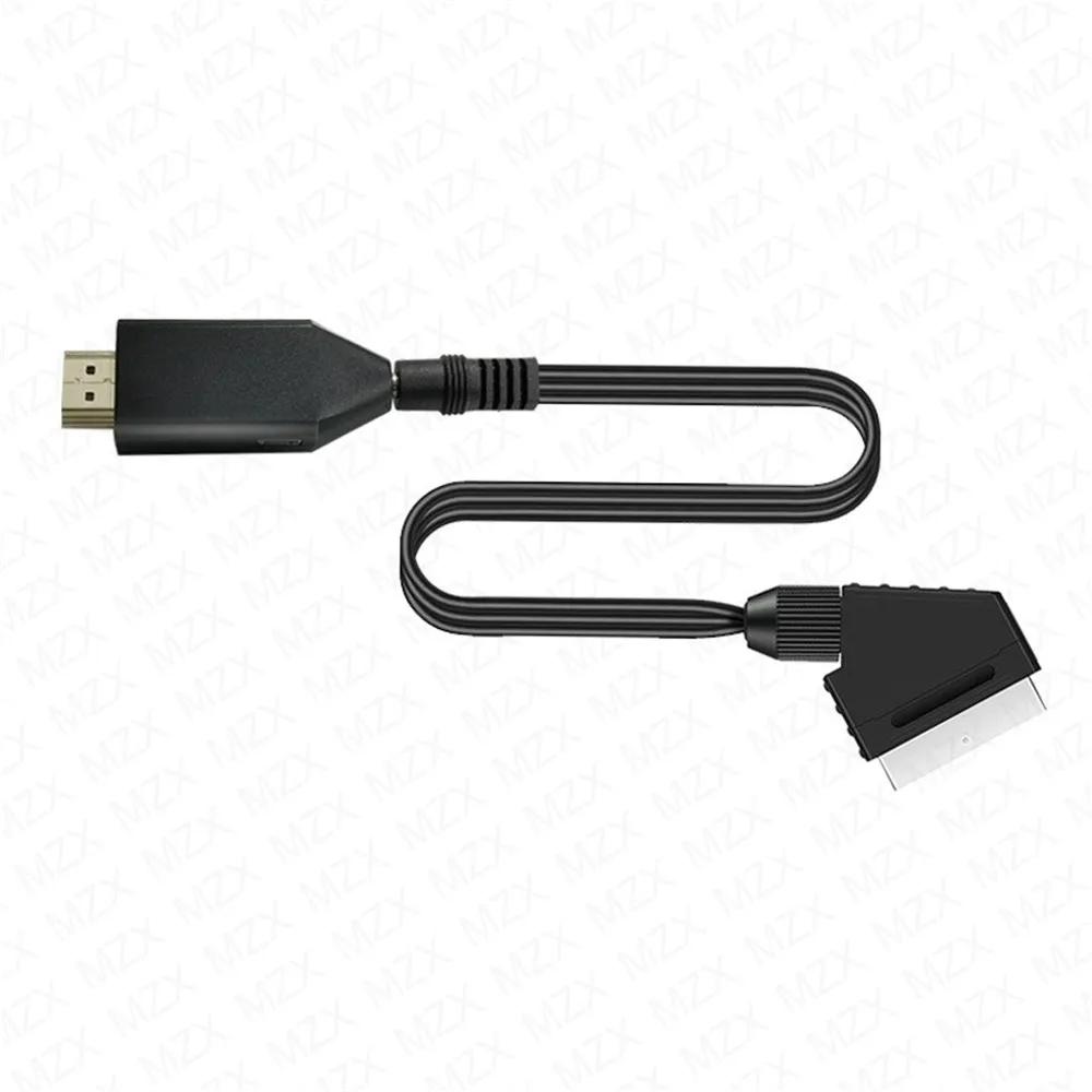 Scart to HDMI-compatible & HDMI-compatible to Scart Cable Converter 1080P Adapter Video Audio AUF HDTV PC DVD Game Accessories