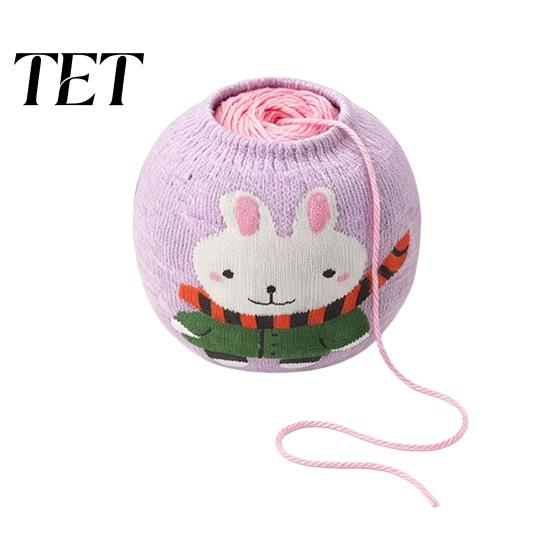 Portable Yarn Bag Ball Storage Sleeve, Cartoon Rabbit Design, Reusable Soft Fabric DIY Needlework Tool Crochet Thread Holder, Dust Proof Organizer for