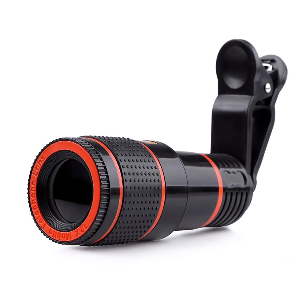 Объектив HD-камеры для телефона, универсальный телескопический объектив с 12-кратным зумом для мобильного телефона для iPhone, внешний