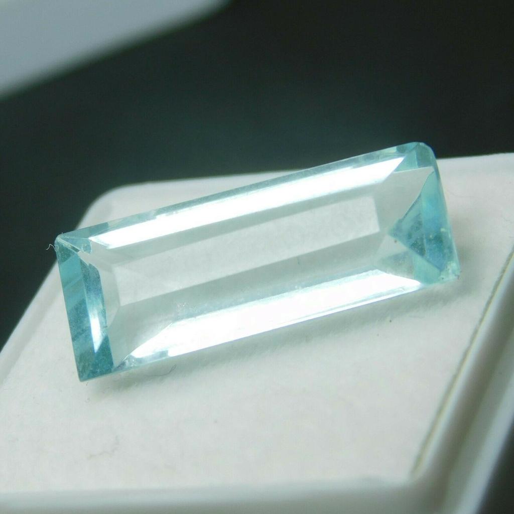 8.00 Ct Natural Aquamarine Blue Rare Baguette Shape Loose Gemstone A++