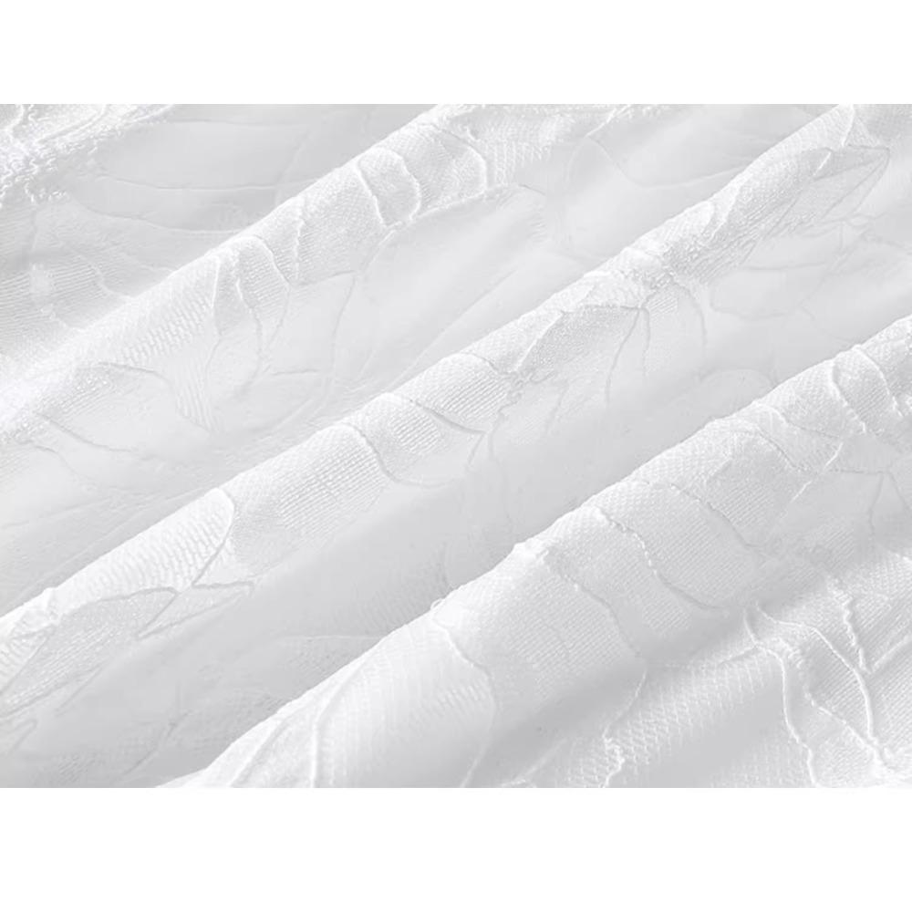 DIMANAF 2025 Лето Женские Белые Юбки Винтажные Эластичные Плиссированные Элегантные Длинные Юбки Новое Кружево Высокая Талия