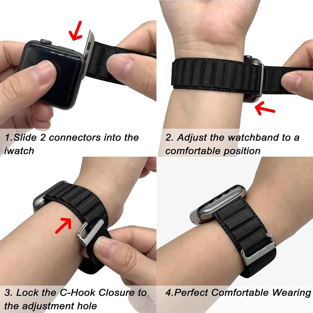 Ремешок Alpine Loop для Apple Watch Ultra 3 Ремешок 49 мм 11 10 9 8 7 46 мм 42 мм 45 мм 41 мм Нейлоновый Спортивный Браслет iWatch 6 5 SE 44 мм Ремень