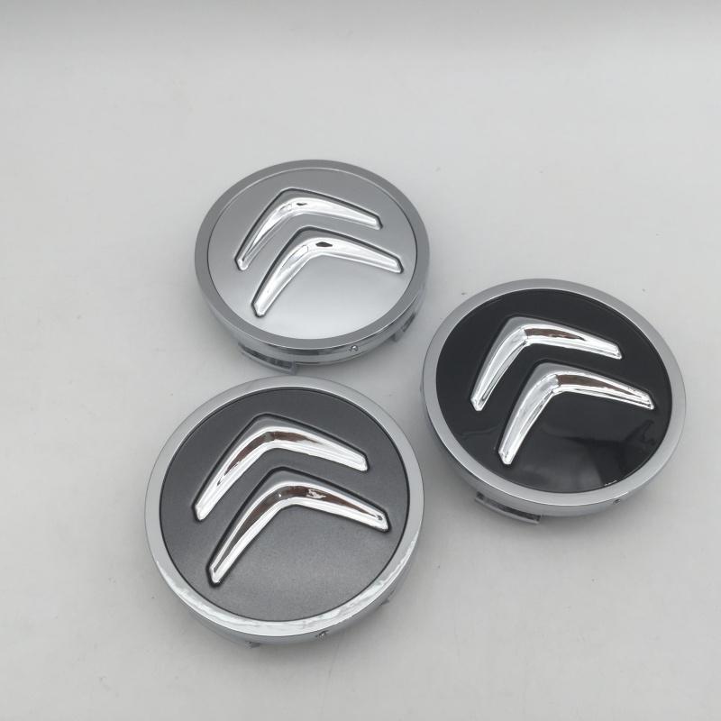 4pcs 3D 60mm For Citroen Car emblem Wheel hub Center Cap Badge covers sticker Decals Styling accessories