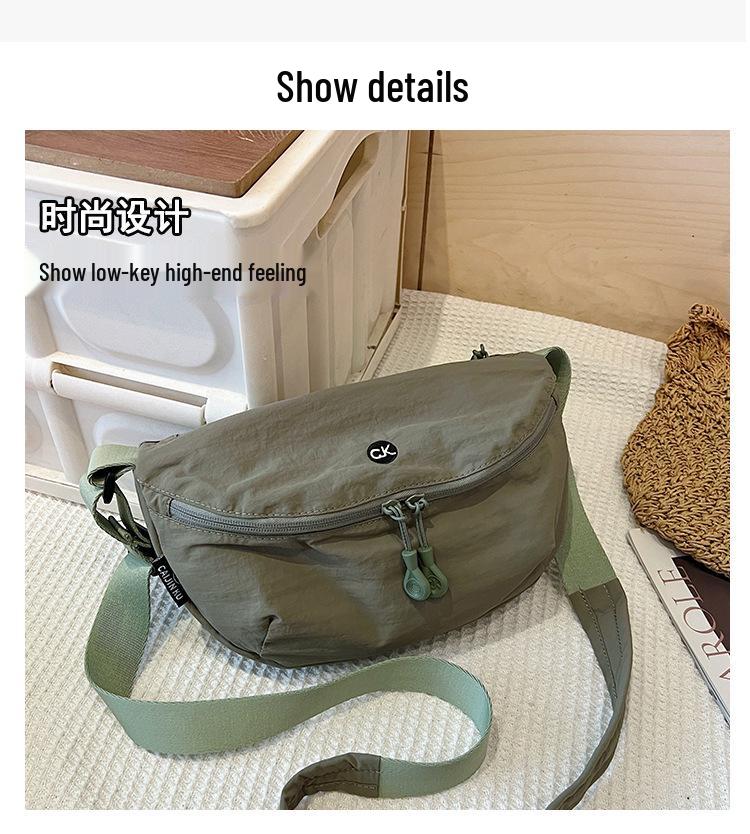 Сверхлегкая водонепроницаемая нейлоновая сумка кроссбоди - Женская большая вместимость, универсальная подмышечная сумка-седло