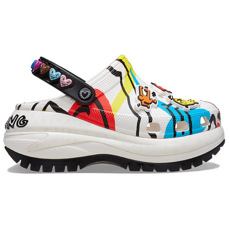Crocs Классические кроссовки Mega Crush Clog Keith Haring Unisex Black White 209822-001