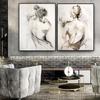 Abstract Sexy Woman Naked Back Posters Nude Art Canvas Prints Portrait Decorative Painting Wall Pictures for Living Room Decor