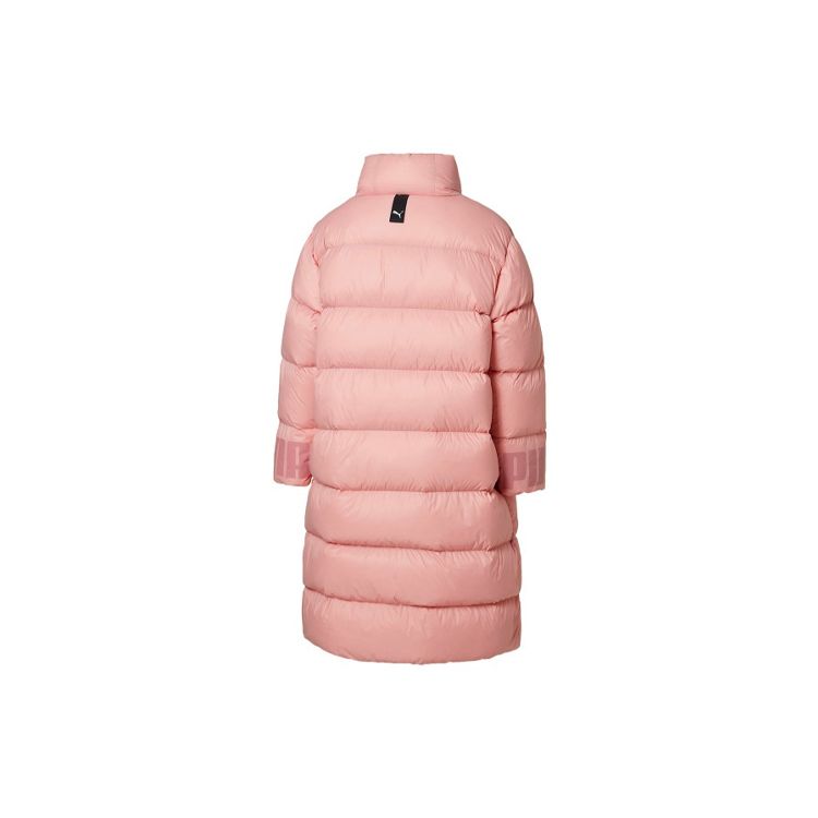Puma Теплый пуховик средней длины с логотипом, женская верхняя одежда, зимняя, розовая 581615-14