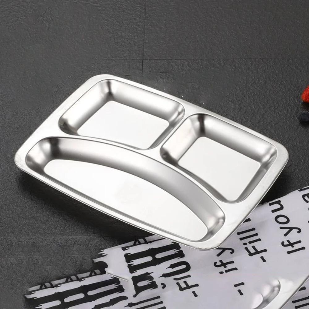 Thickened Fast Food Plate Stackable Lunch Container Tray Rectangular Breakfast Plate  Restaurant