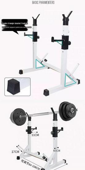 Men's Professional Home Gym: Bench Press, Squat Rack, Barbell, Dumbbell, Weightlifting Bench Equipment