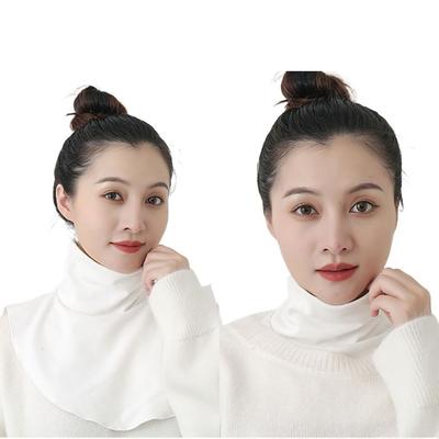 Soft High Elastic Neck Cover Ramadan Hijab Cover  Headwrap Full Fake Collar High Collars Turtleneck Scarves Wraps