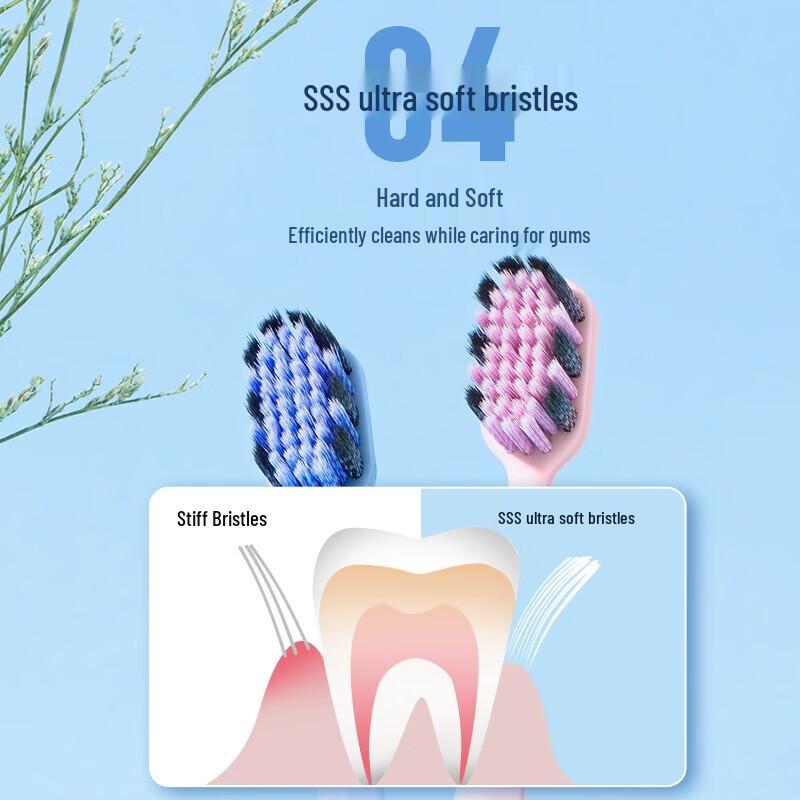 Shuke Широкая головка Мягкая щетина Зубная щетка 2 шт.