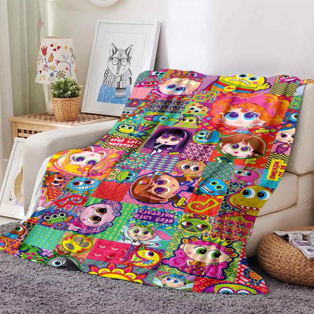 Distroller Print Flannel Blanket High Quality Warm Comfortable Cover for All Seasons Perfect for Gifts Home Decor